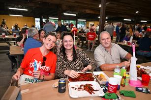 Serving line at the AHBA Crawfish Boil